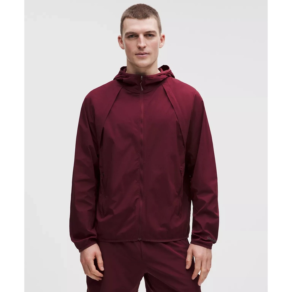 Lululemon Fast and Free Packable Hooded Jacket in Burgundy Bay Men XL NWT $168